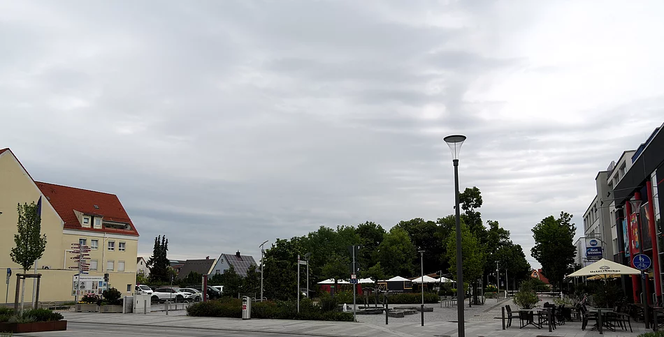 Der Europaplatz in Königsbrunn