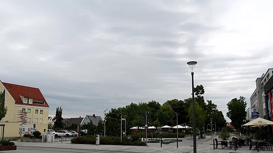 Der Europaplatz in Königsbrunn